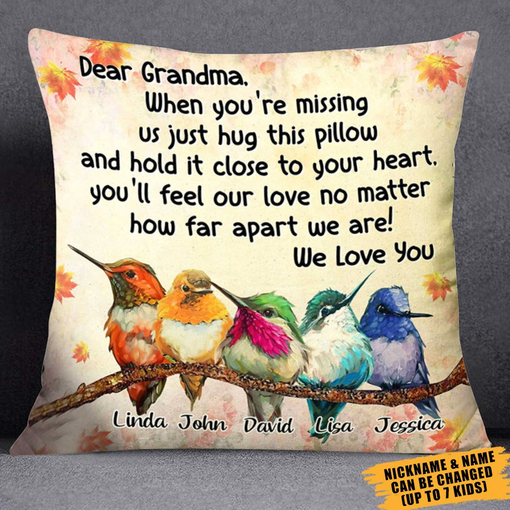 When you're missing us just hug this pillow Personalized Pillowcase