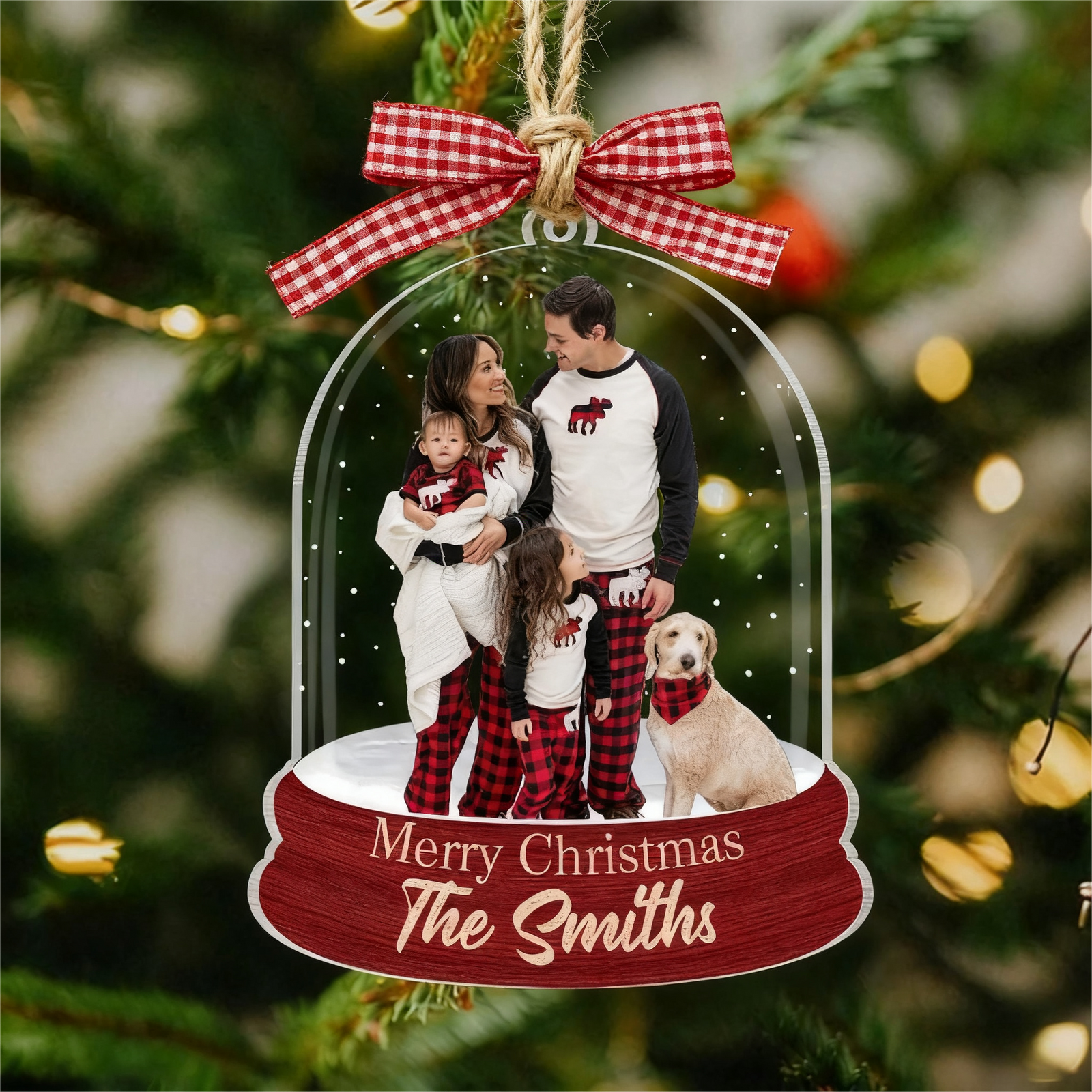 Custom Family Photo Ornament, Family Keepsake Gift