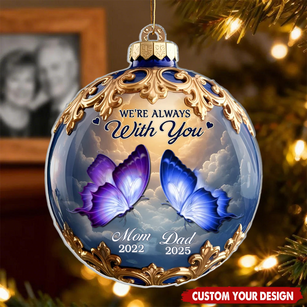 Personalized Christmas Memorial Sympathy Gifts For Loss Of Mom, Dad