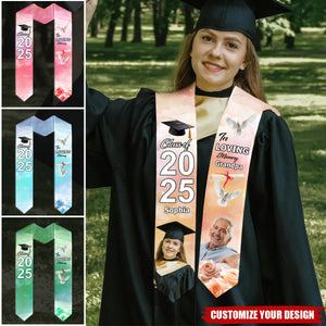 In Loving Memory- Personalized Graduation Stole With Photos