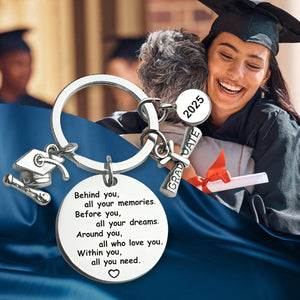 Happy graduation! -Personalized 2025 Graduation Keychain-A Gift For Graduates