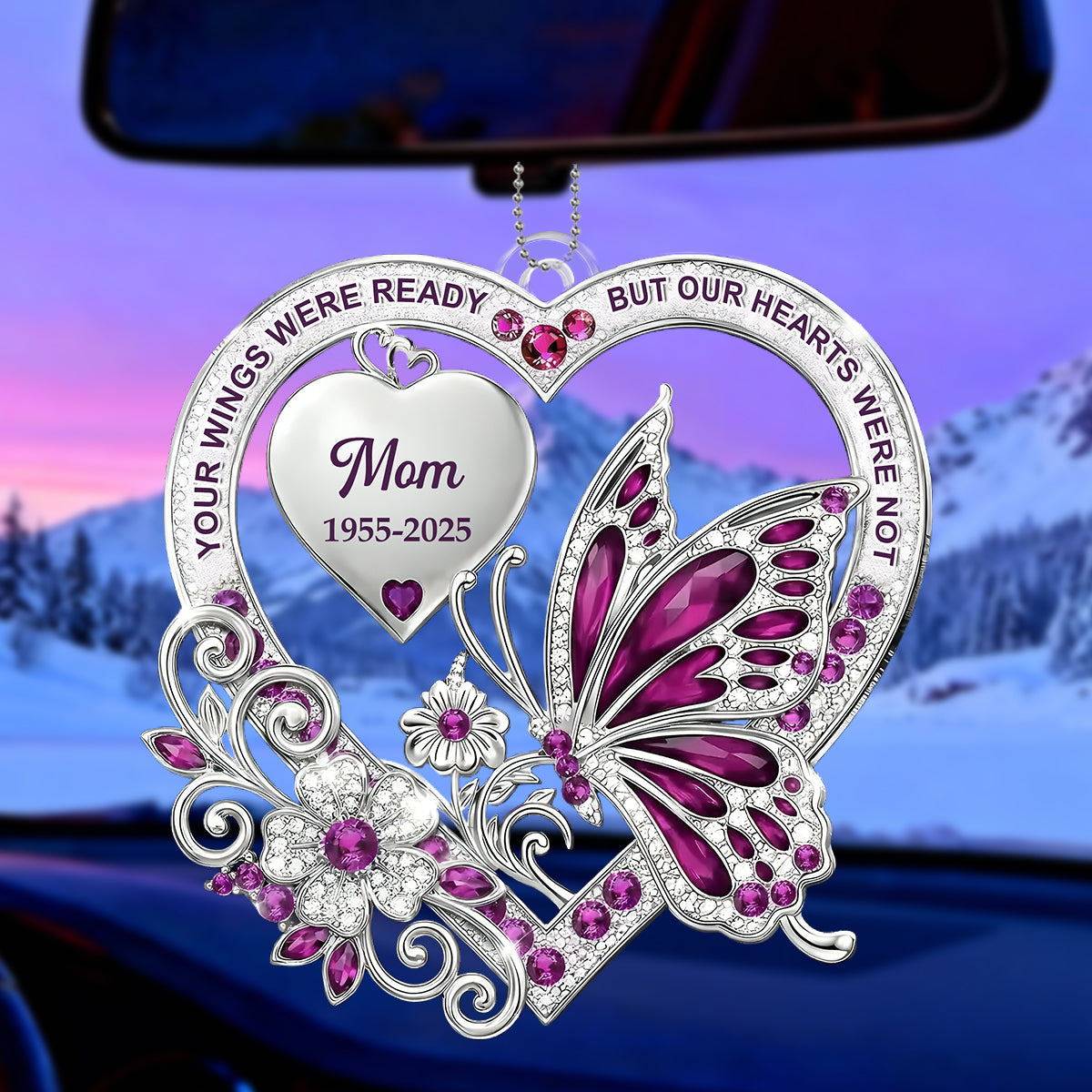 Personalized Memorial Custom Ornament For Loss Of Mom, Dad