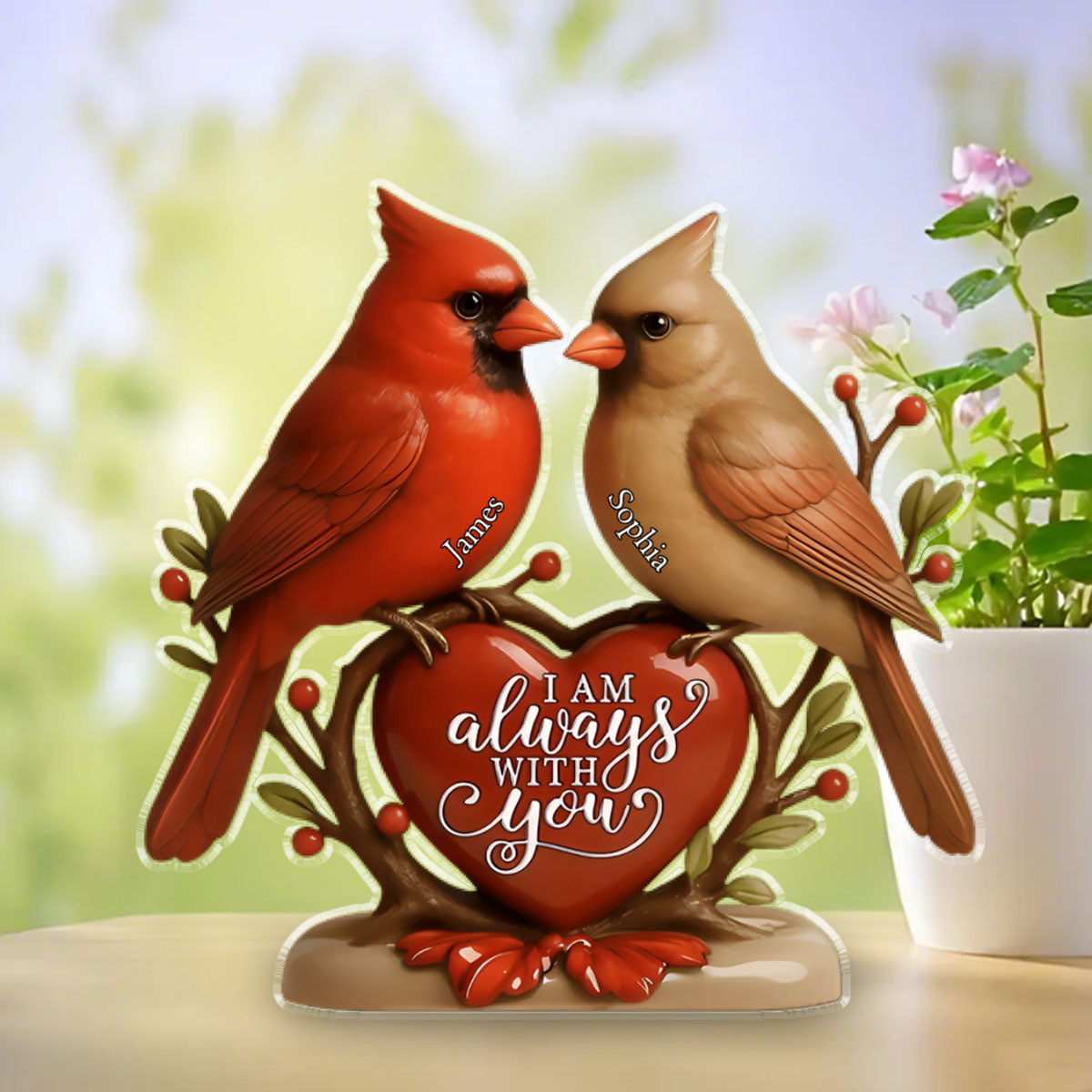 Forever Together Cardinals - Personalized Custom Acrylic Plaque