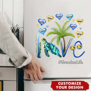 Love Grandma Mom Life Turtle Personalized Sticker