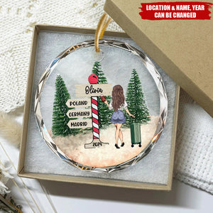 Love Travelling - Personalized Travelling Snow Ornament