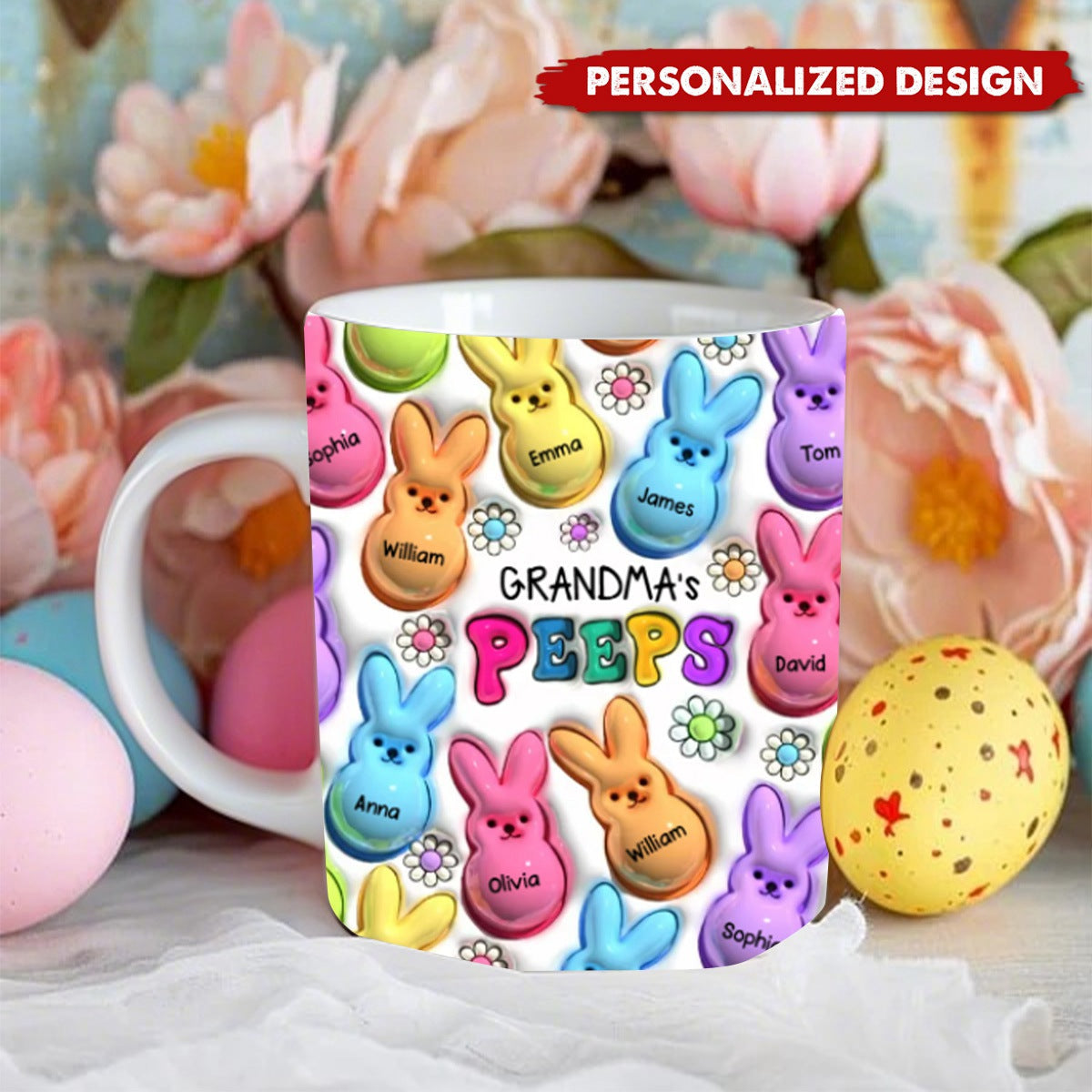 Personalized Easter Gift Bunny Grandma's Mug