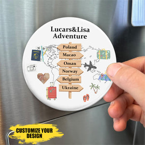 Travel Adventure Personalized Fridge Magnet