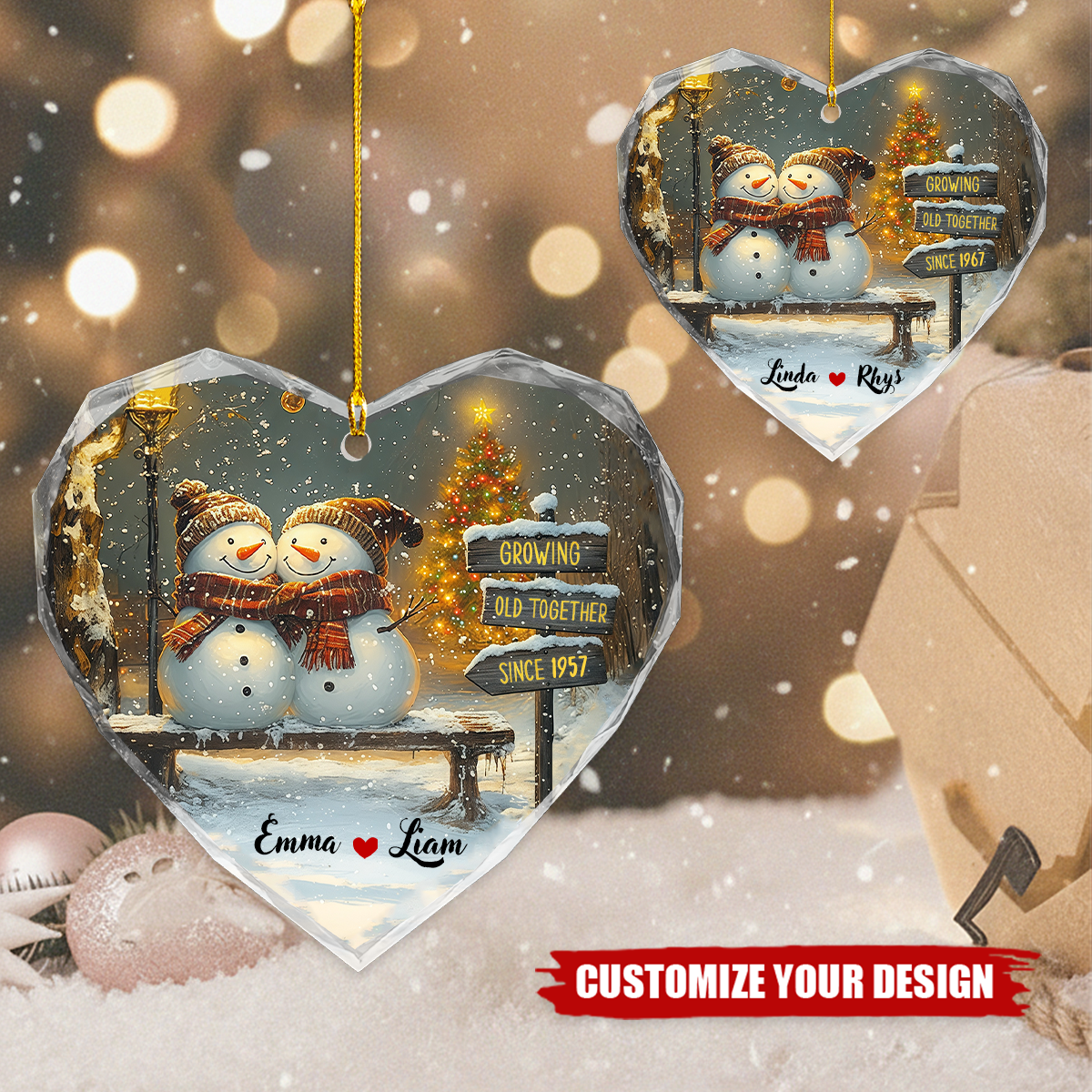 Growing Old Together - Custom Ornament