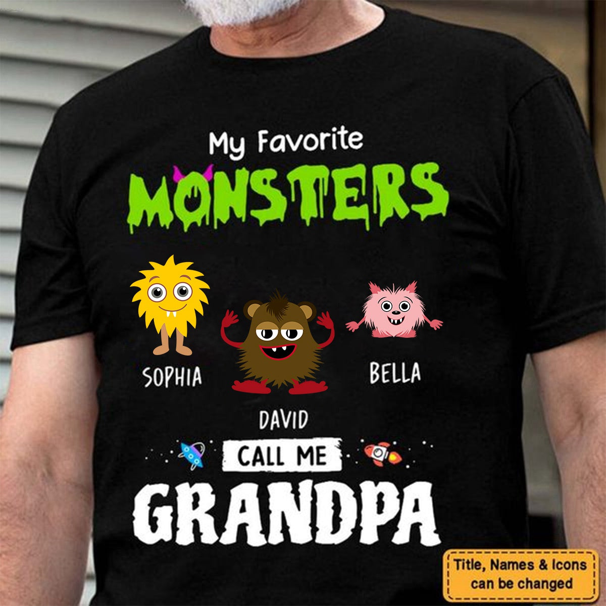 My Favorite Little Monsters Call Me Grandpa Shirt
