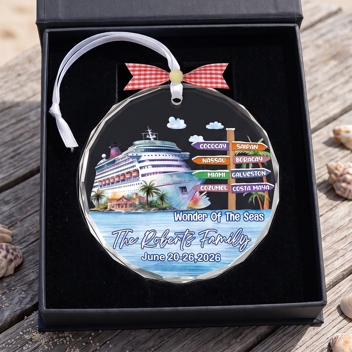Personalized Cruise Adventure Travel Ornament