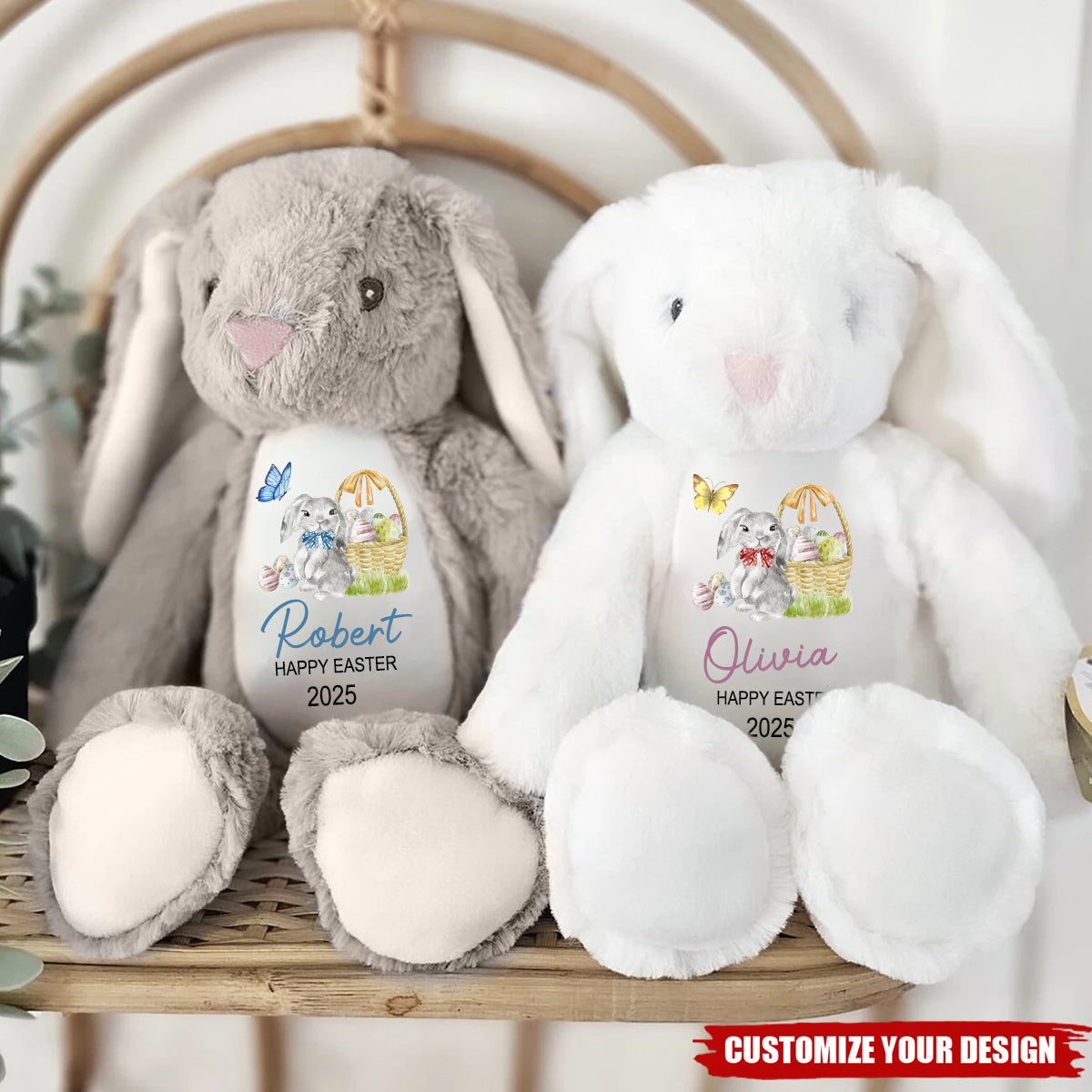Personalised Easter Gift Bunny Soft Plush Rabbit Toys
