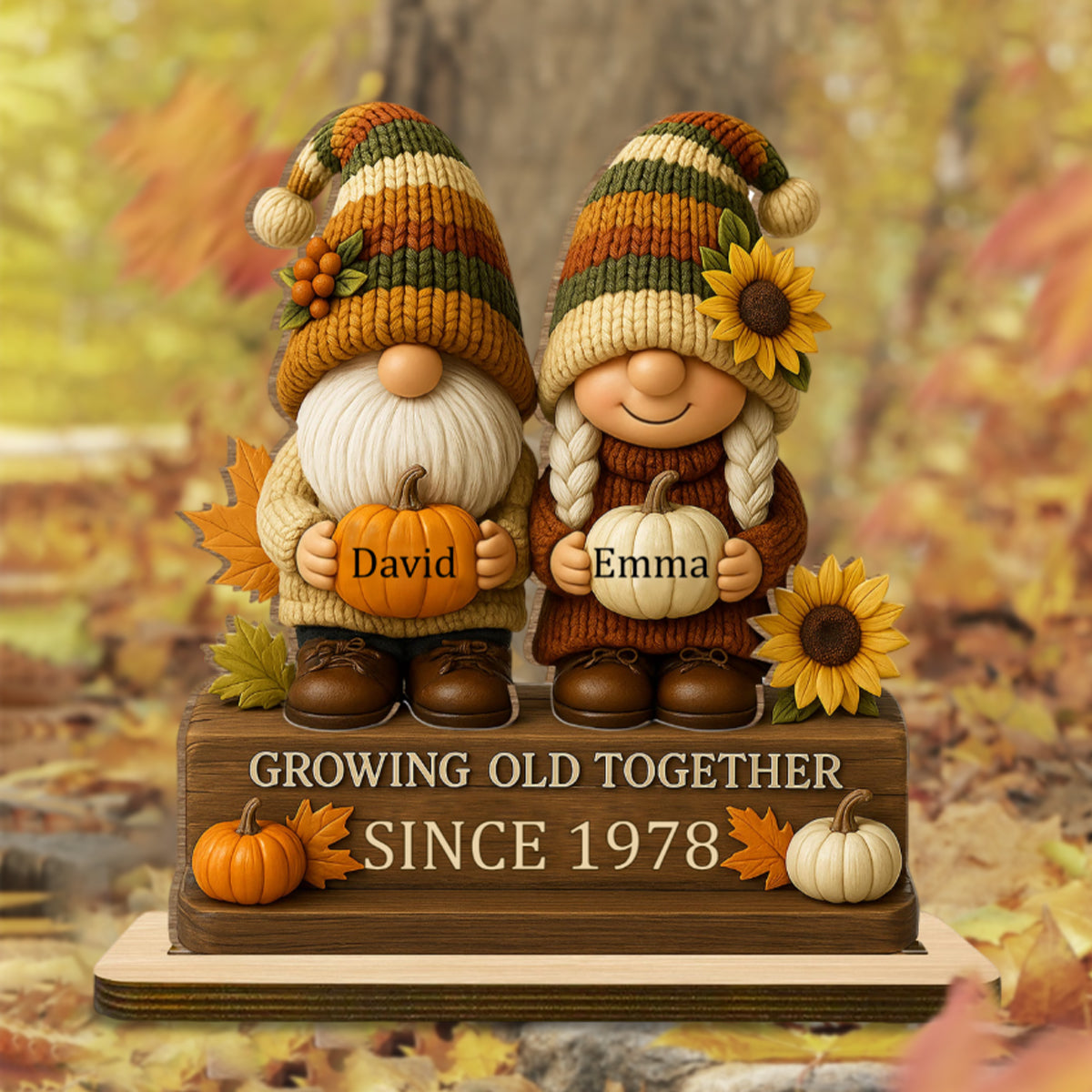 Growing Old Together, Custom Plaque, Gift For Couples And Grandparents