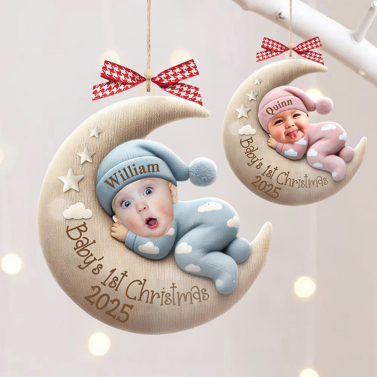 Custom Baby First Christmas Ornament,Newborn Gift