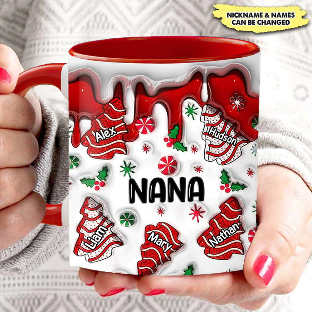 Christmas Tree Cakes Grandma With Xmas Snack Cakes Grandkids Personalized Mug