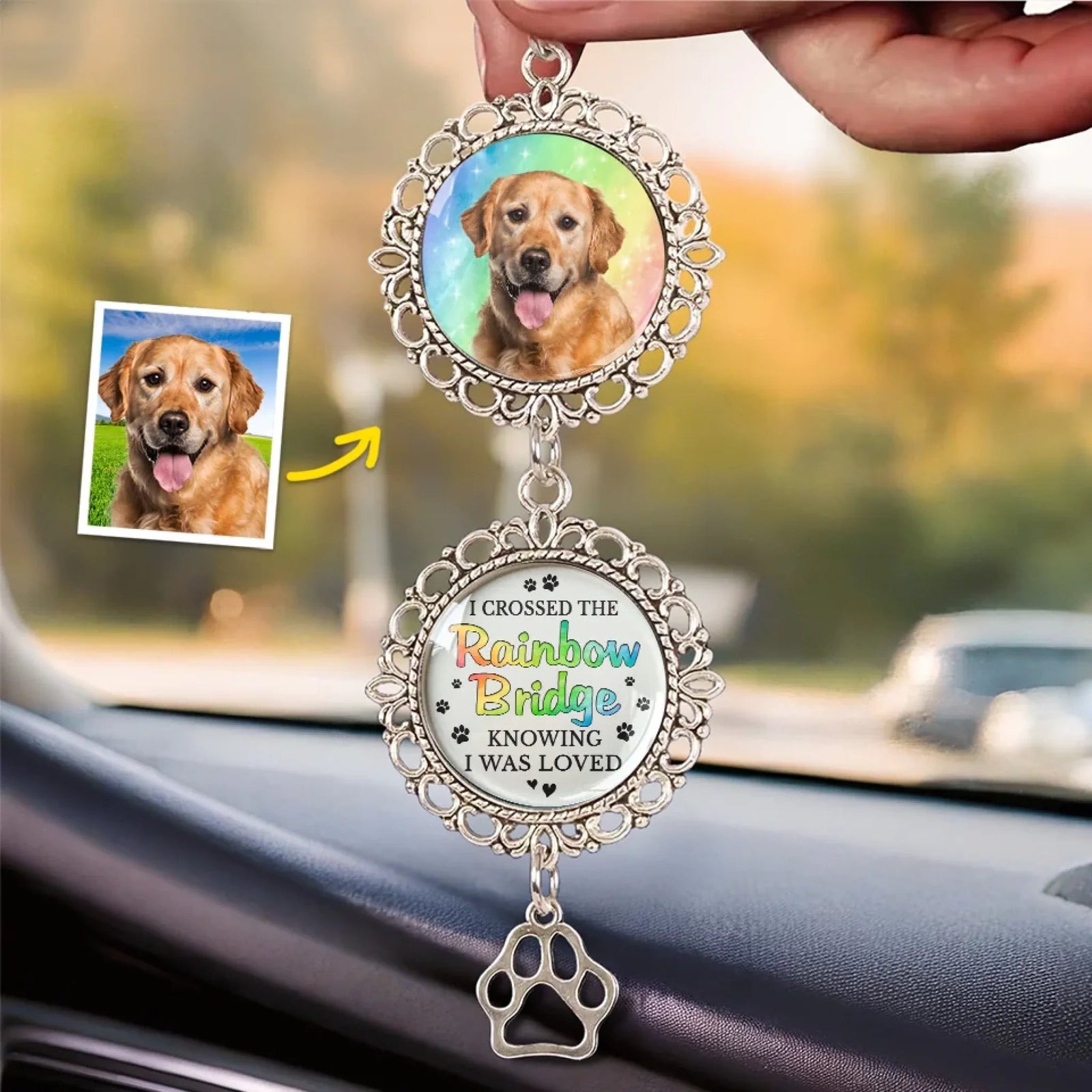 Custom Photo Memorial Personalized Car Hanging Ornament