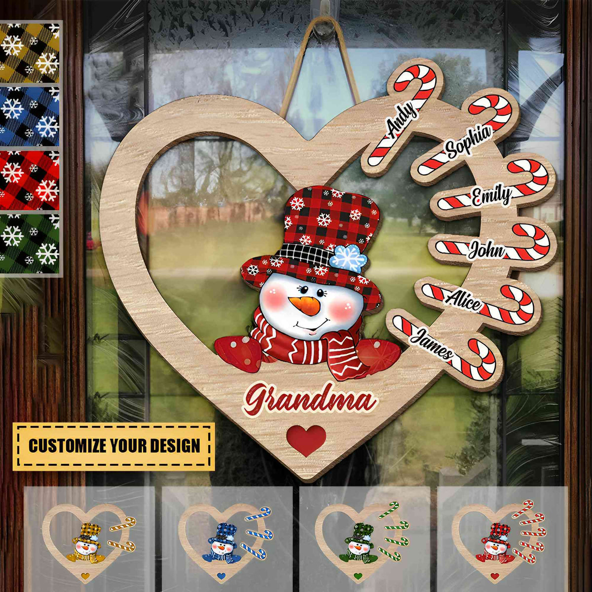 My Heart Melts For You - Family Personalized Custom Shaped Home Decor Wood Sign