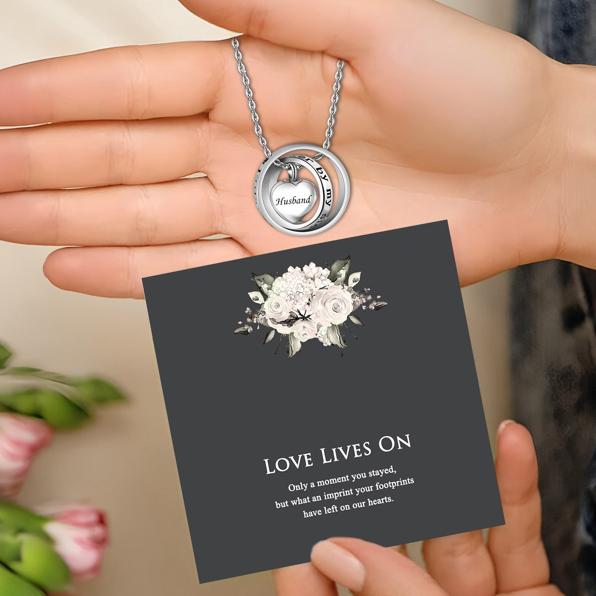 Personalized Engraved Name Urn Cremation Necklace