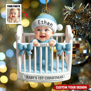 Baby's First Christmas - Personalized Custom Photo Acrylic Ornament