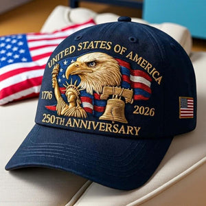 America 250th Anniversary Embroidered Cap
