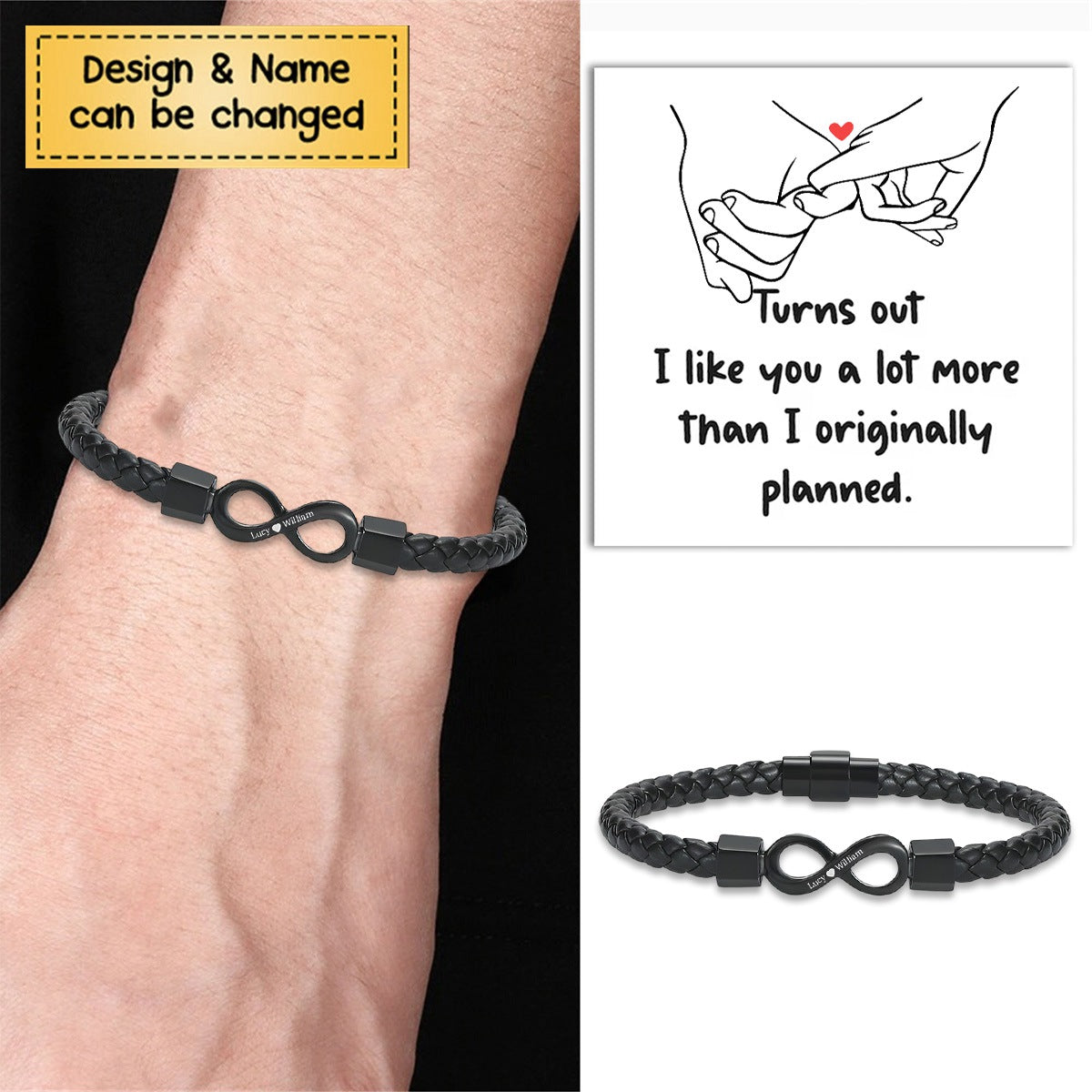 Turns out I like you a lot more than I originally planned Personalized Bracelet