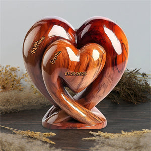 Together With Heart Personalized Shaped Couple Acrylic Plaque