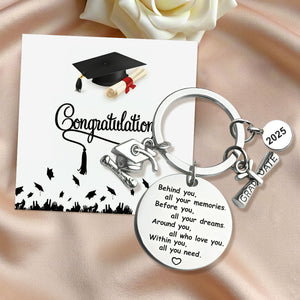 Happy graduation! -Personalized 2025 Graduation Keychain-A Gift For Graduates