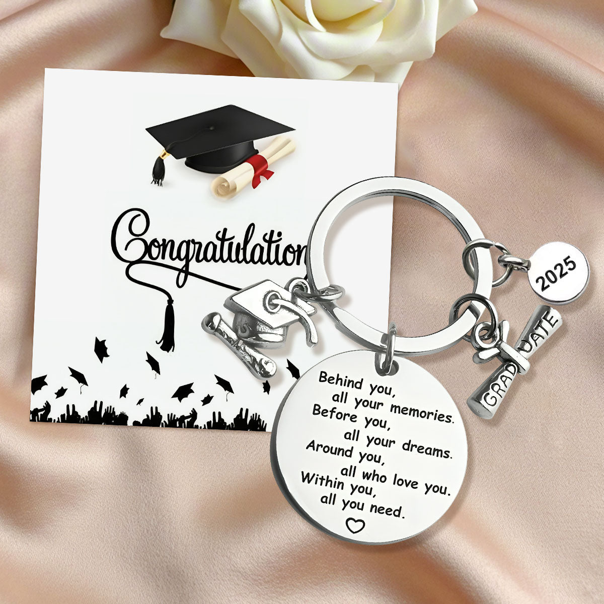 Happy graduation! -Personalized 2025 Graduation Keychain-A Gift For Gr ...