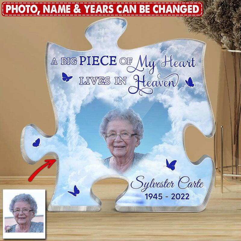 A Big Piece Of My Heart Lives In Heaven Personalized Plaque
