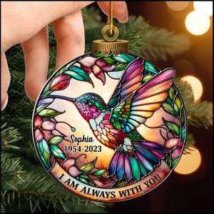 Memorial Hummingbird Personalized Acrylic Ornament