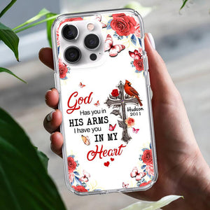 God Has You In His Arms Personalized Memorial Phone Case