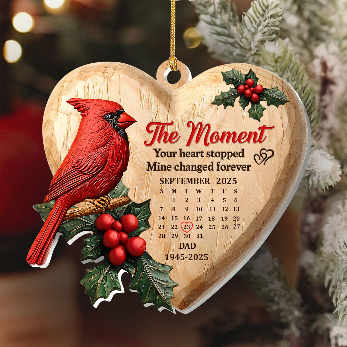 The Moment Your Heart Stopped - Personalized Memory Acrylic Ornament
