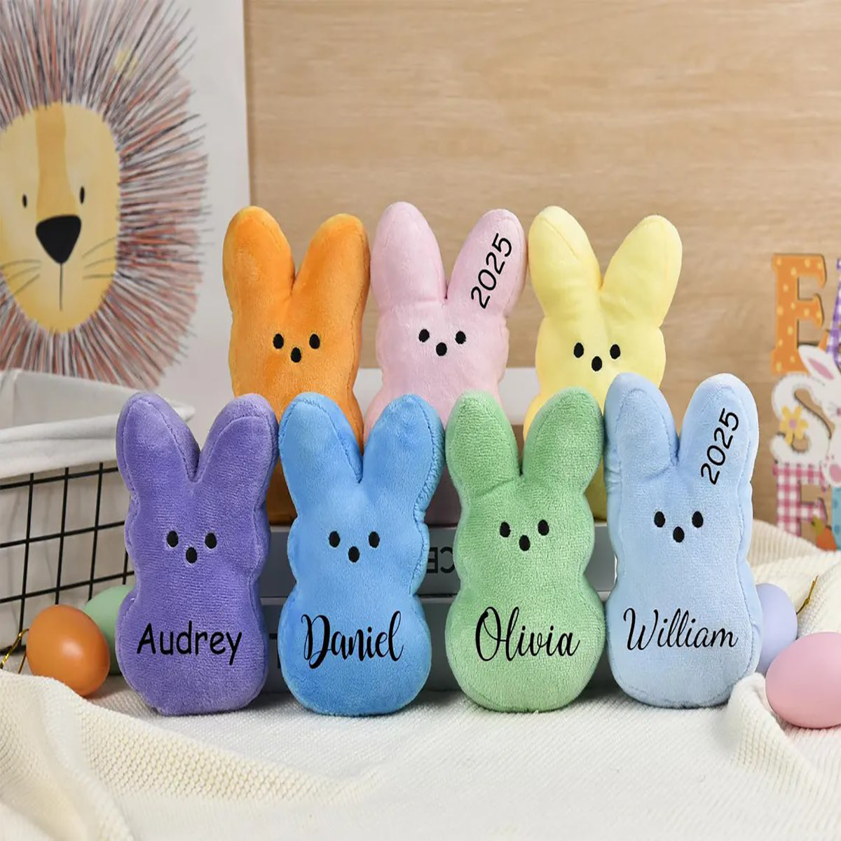 Easter Bunny Plush Toy,Personalized Name Plush Doll
