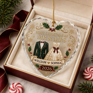 First Christmas As Mr. And Mrs. Ornament, Personalized Newlywed Ornament 2026