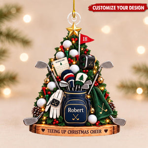 Personalized Golf Ornament, Teeing Up Christmas Cheer Holiday Keepsake
