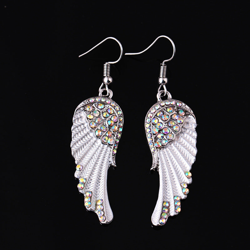 Crystal Angel Wing Earrings