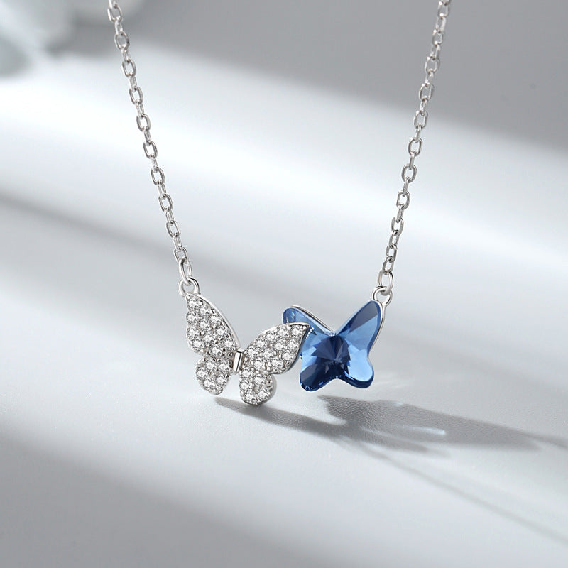 Original S925 Pure Silver Butterfly Fashion Necklace