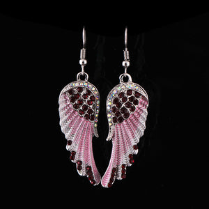 Crystal Angel Wing Earrings