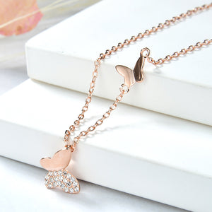 2021 New Style Fashion Butterfly Set Auger Necklace