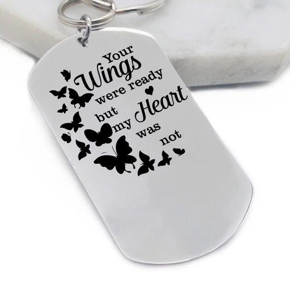 Personalized Engraved Silver Keychain-3