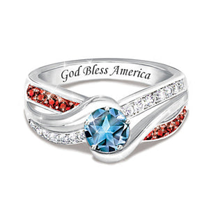 "God Bless America" Ring - Independence Day Gift