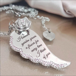 I think Of You Angel Wing Necklace