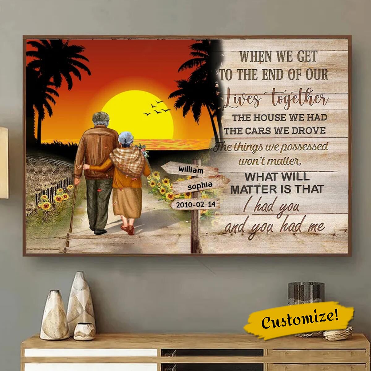 I Had You And You Had Me Personalized Couple Canvas
