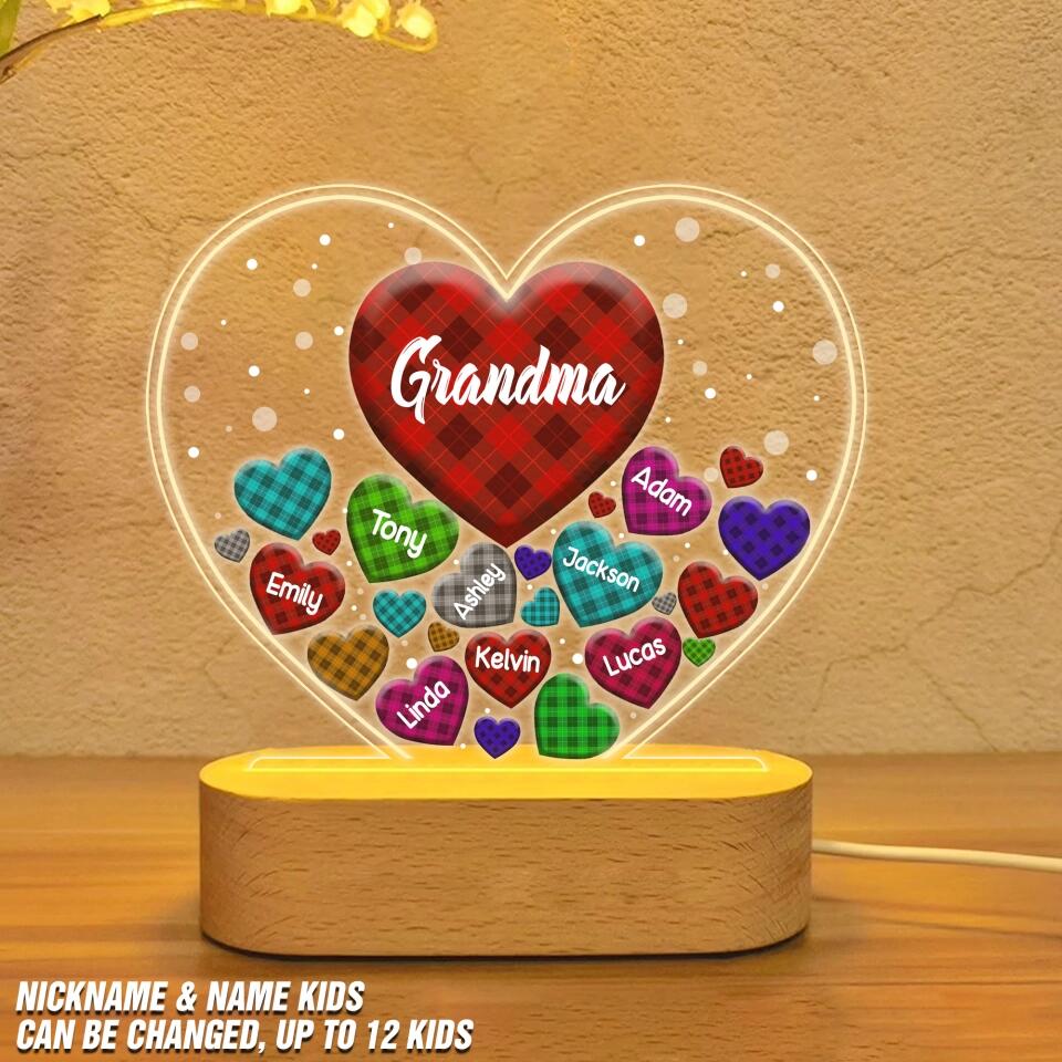 PERSONALIZED GRANDMA NANA AUNT MOM KID NAME LED LAMP
