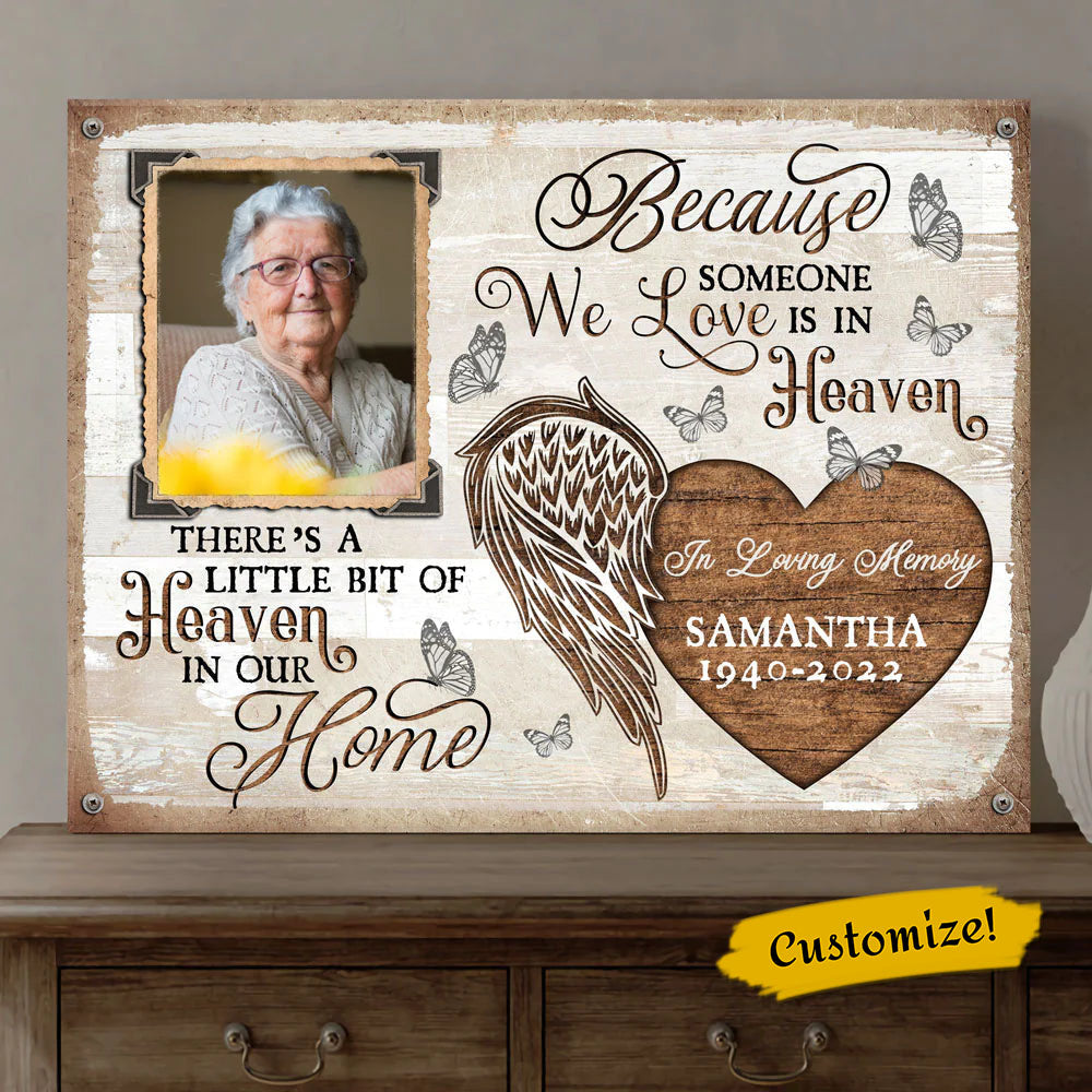 Loving Memory Memorial Canvas, Personalized Canvas