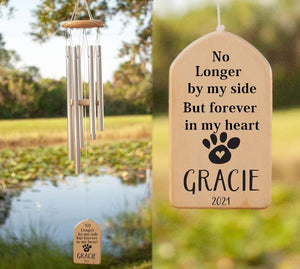 Personalized Forever in My heart Memorial Wind Chime