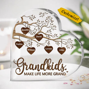 Grandkids Make Life More Grand - Family Personalized Acrylic Plaque