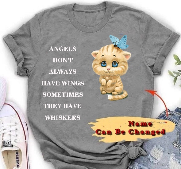 Personalized Custom Angels Cats T-shirt