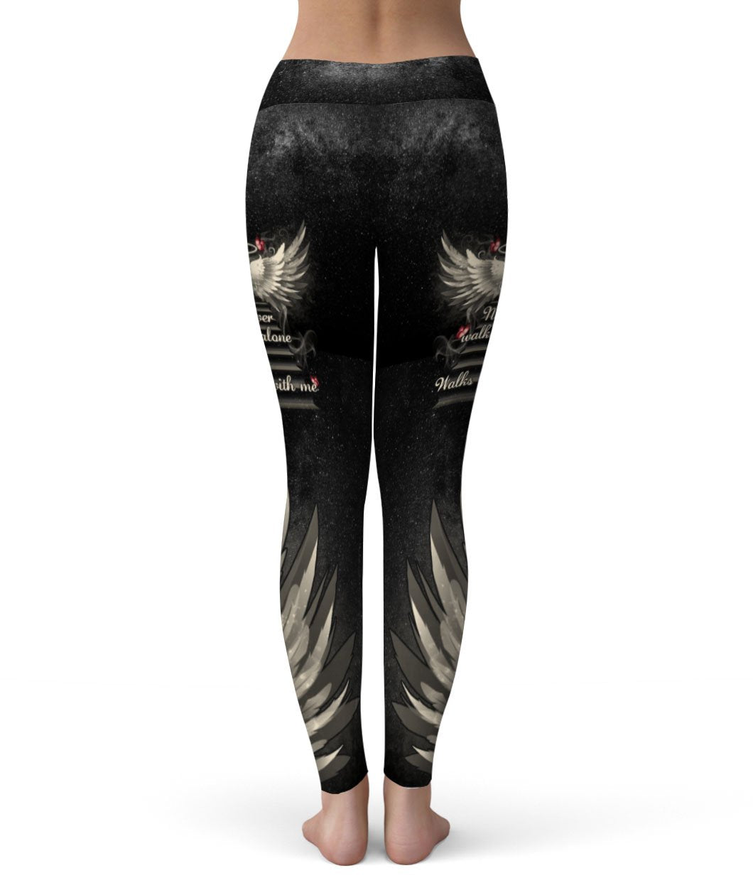 Never Walk Alone My Love Walks With Me Personalized All Over Print Legging