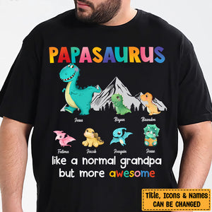 Gift For Grandpa Papasaurus Shirt