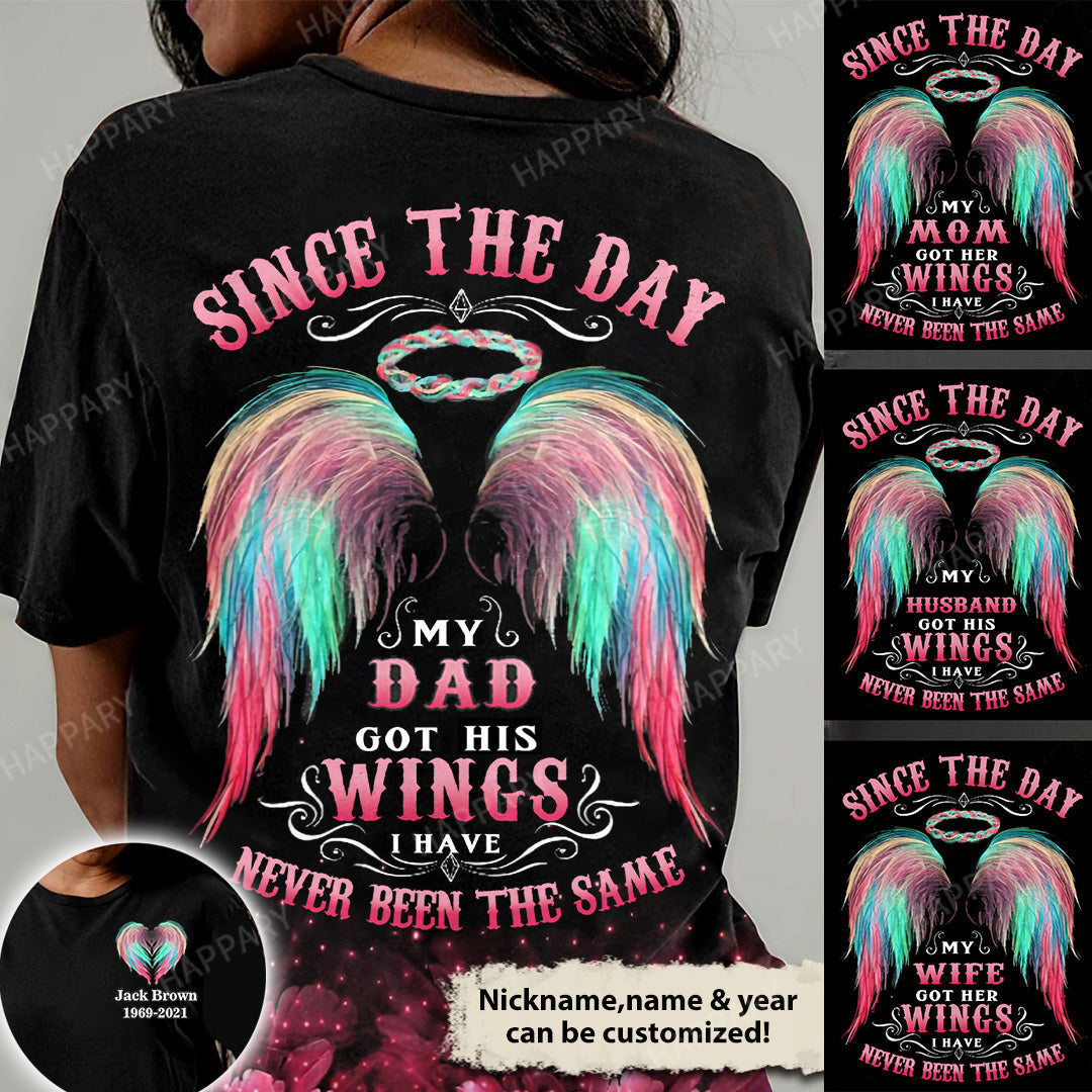 Since The Day My Loved ones Got The Wings Personalized T-shirt